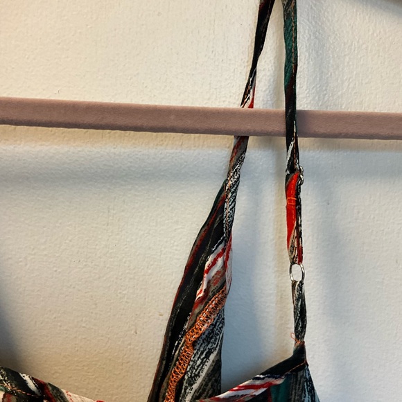 🐝 NWOT Romantic Hut Spaghetti Straps V-Neck Elastic Waist Pleated Sundress XL - Picture 7 of 12